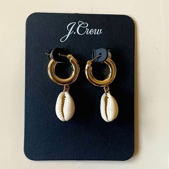 NWT J CREW Shell Drop Earrings - Picture 1 of 7